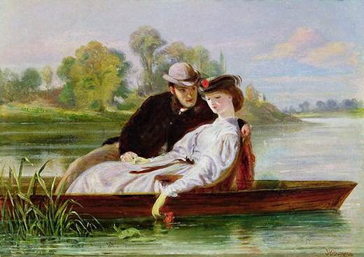 Lovers In A Punt by John Bagnold Burgess